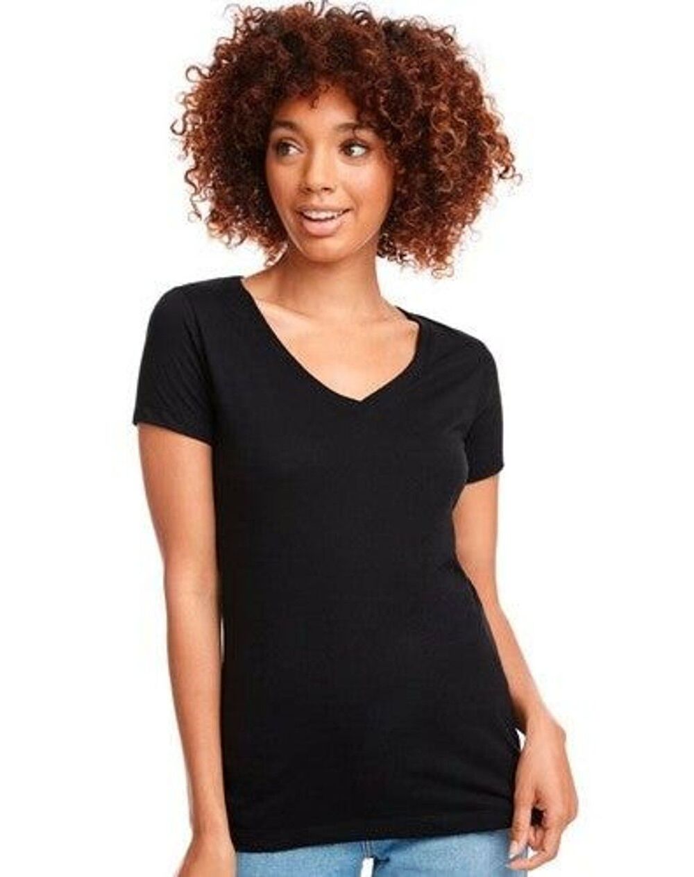 Next Level Women's 'Junior Fit' Ideal V-Neck T-Shirt - 2X